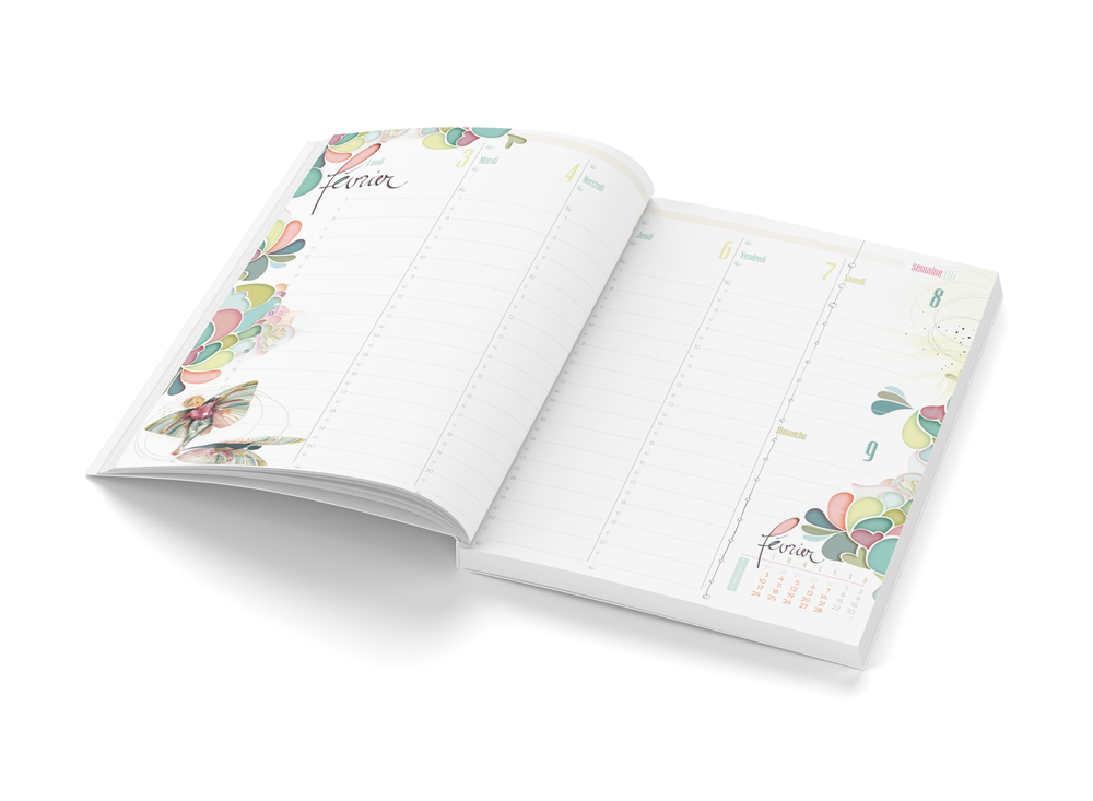 AG 007 - Agenda 2025 Mon Amie Luce "Il y a des fleurs partout pour qui veut bien les voir"