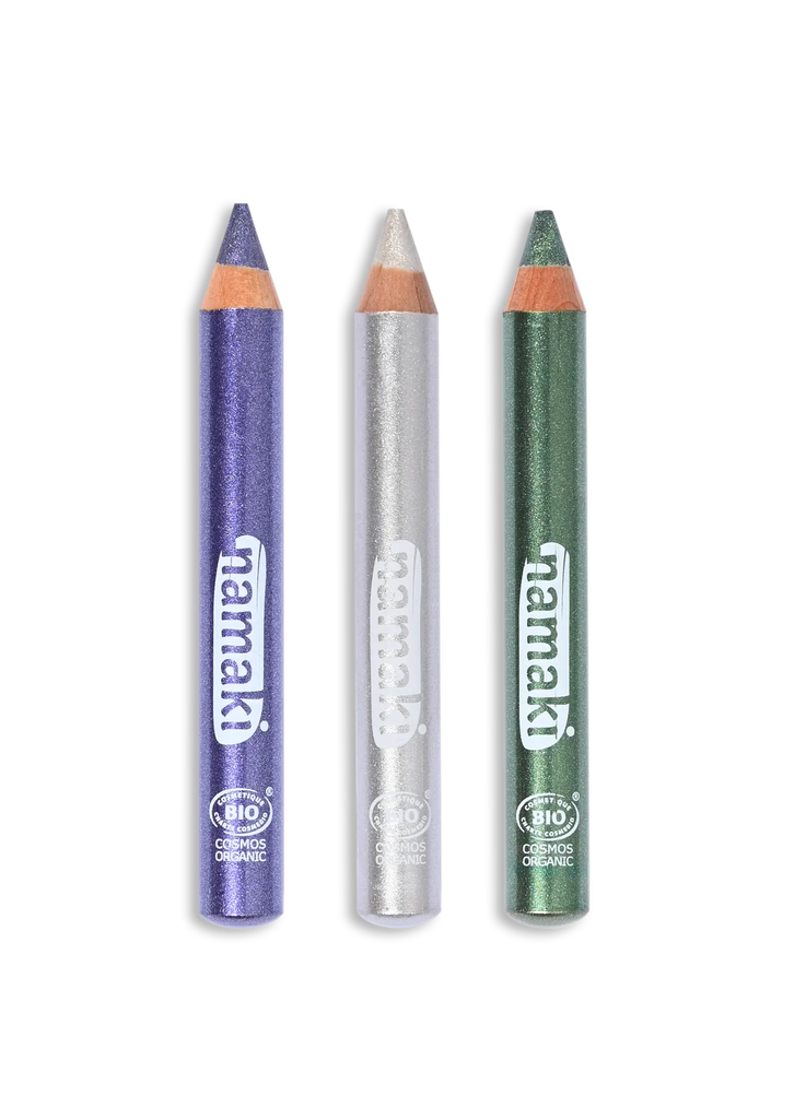 Kit 3 crayons de maquillage pailletés  clair de lune "Nuit"