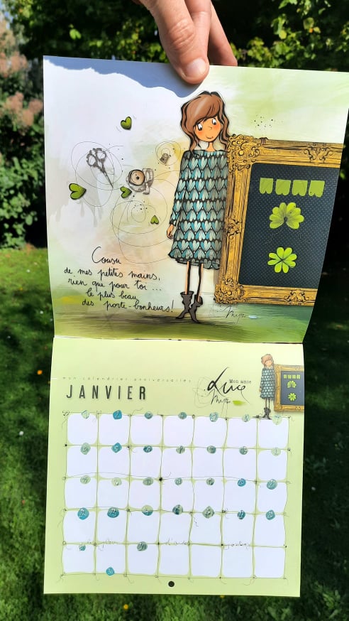 CAL 003 Calendrier anniversaire Mon Amie Luce