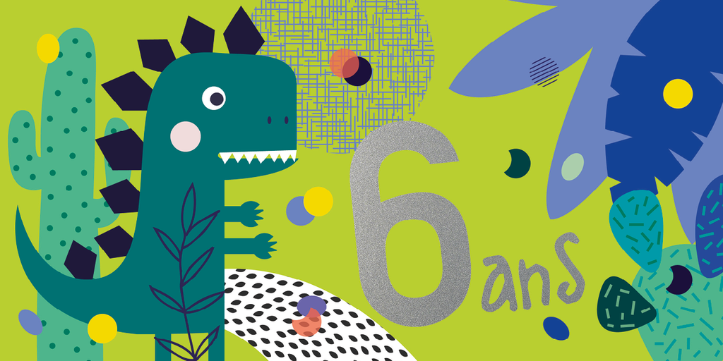 CD 845 - Carte d'anniversaire 6 ans (garçon)