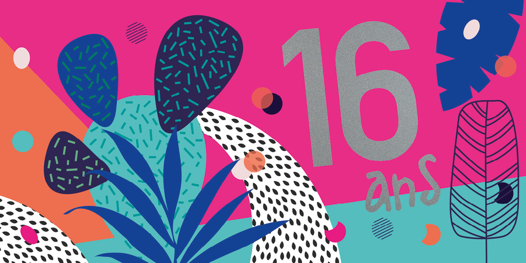 CD 855 - Carte d'anniversaire 16 ans