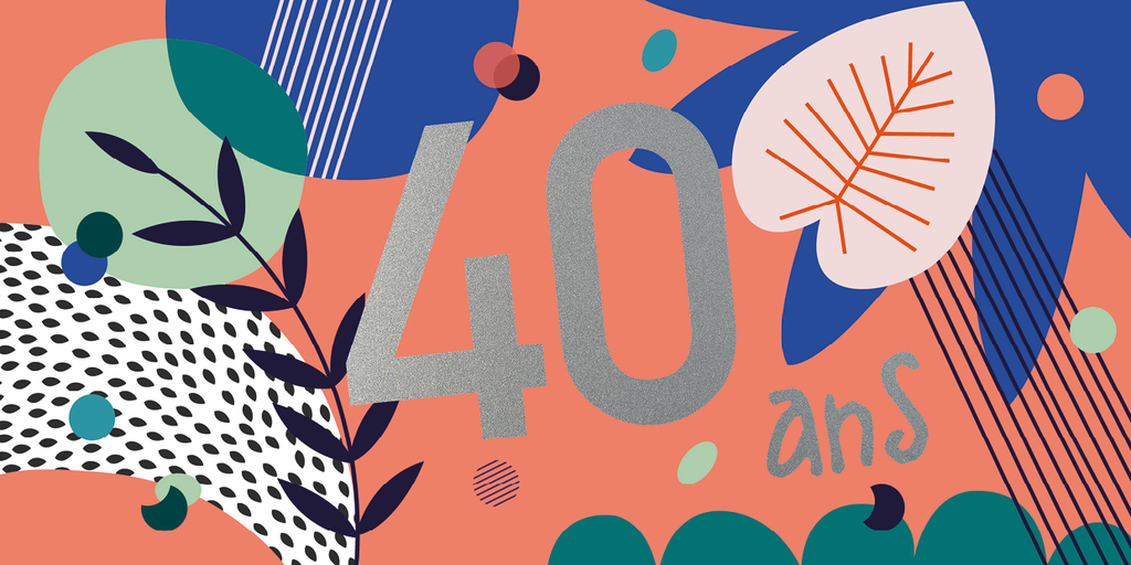 CD 860 - Carte d'anniversaire 40 ans