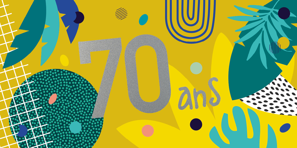 CD 863 - Carte d'anniversaire 70 ans