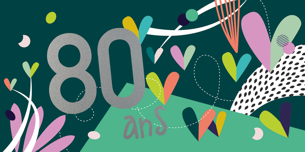 CD 864 - Carte d'anniversaire 80 ans