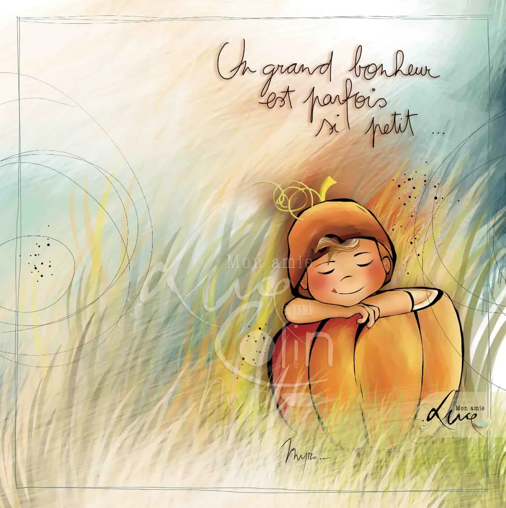 CS 1007 - Carte Mon Amie Luce "Un grand bonheur est parfois…"