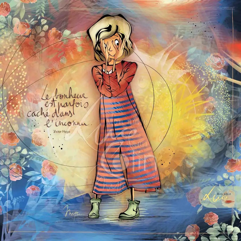 CS 1016 - Carte Mon Amie Luce "Le bonheur est parfois caché"