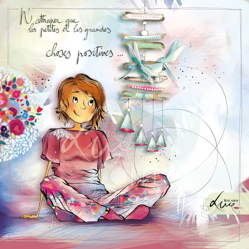 CS 1040 Carte Mon Amie Luce "N'attrapper que les petites et grandes choses posit