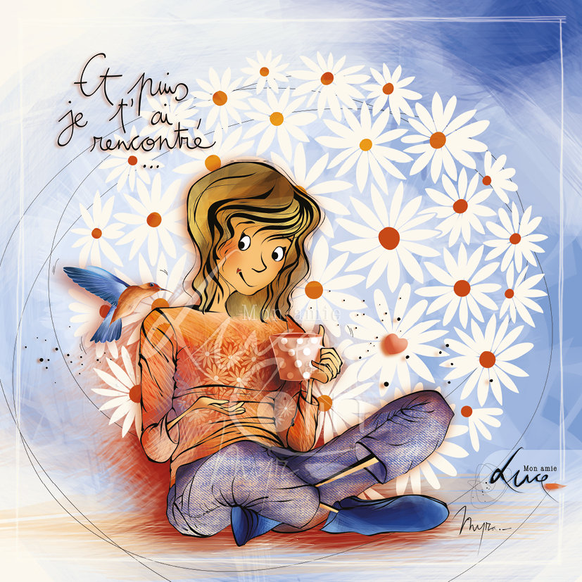 CS 1042 Carte Mon Amie Luce "Et puis, je t'ai rencontré"