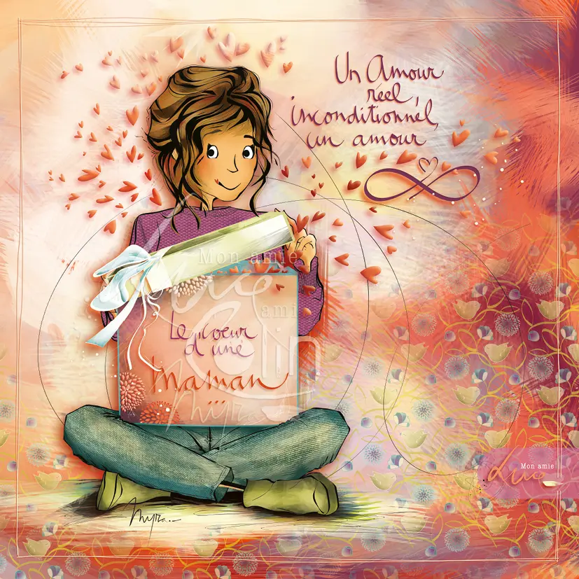 CS 1047 Carte Mon Amie Luce "Un amour réél"