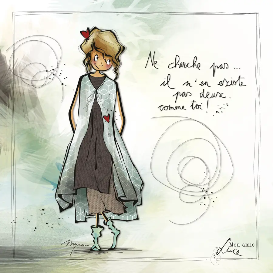 CS 705 - Carte Mon Amie Luce "Pas deux comme toi"