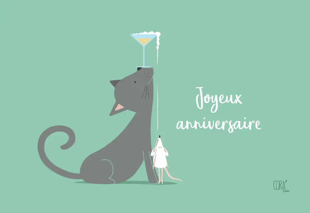 CS 734 - Carte d'anniversaire "Champagne!"