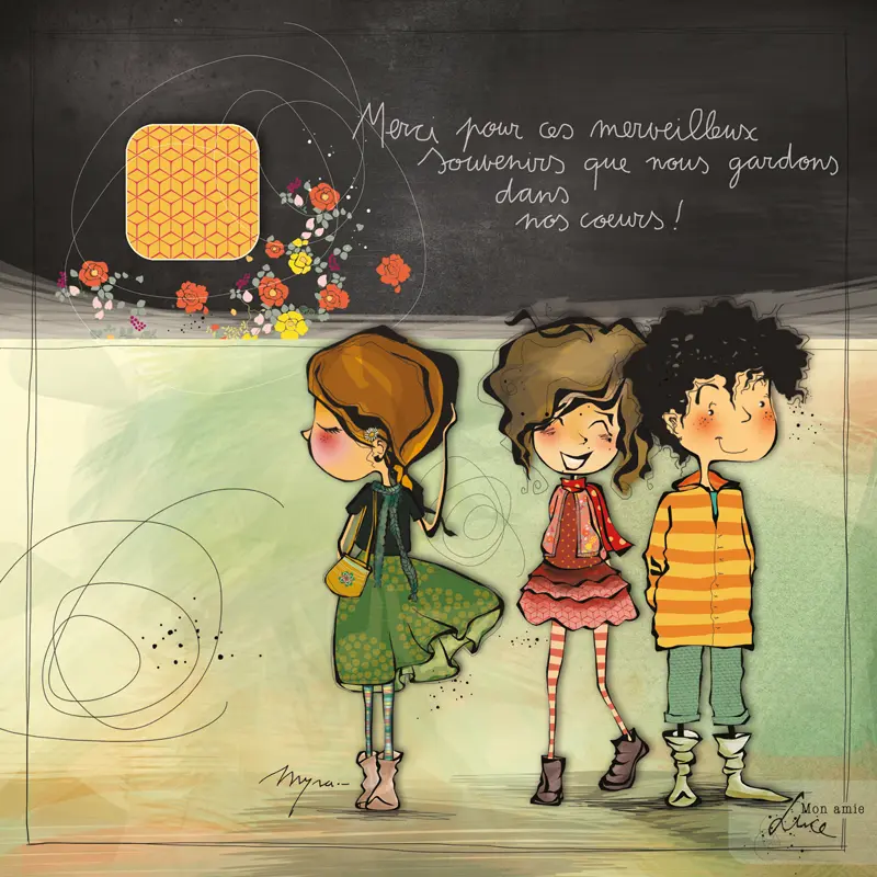 CS 760 - Carte Mon Amie Luce "Ces merveilleux souvenirs"