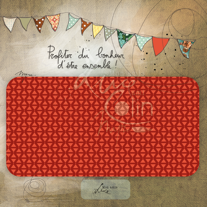 CS 775 - Carte de voeux Mon Amie Luce "Le bonheur d'être ensemble"