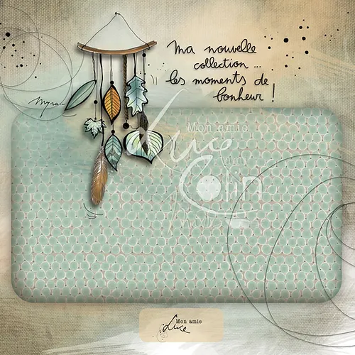 CS 782 - Carte de voeux Mon Amie Luce "Moments de bonheur"