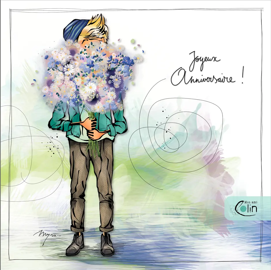 CS 887 - Carte Mon Ami Colin "Joyeux anniversaire"