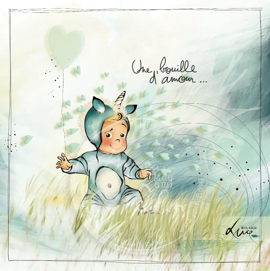 CS 973 - Carte Mon Amie Luce " Une bouille d'amour"