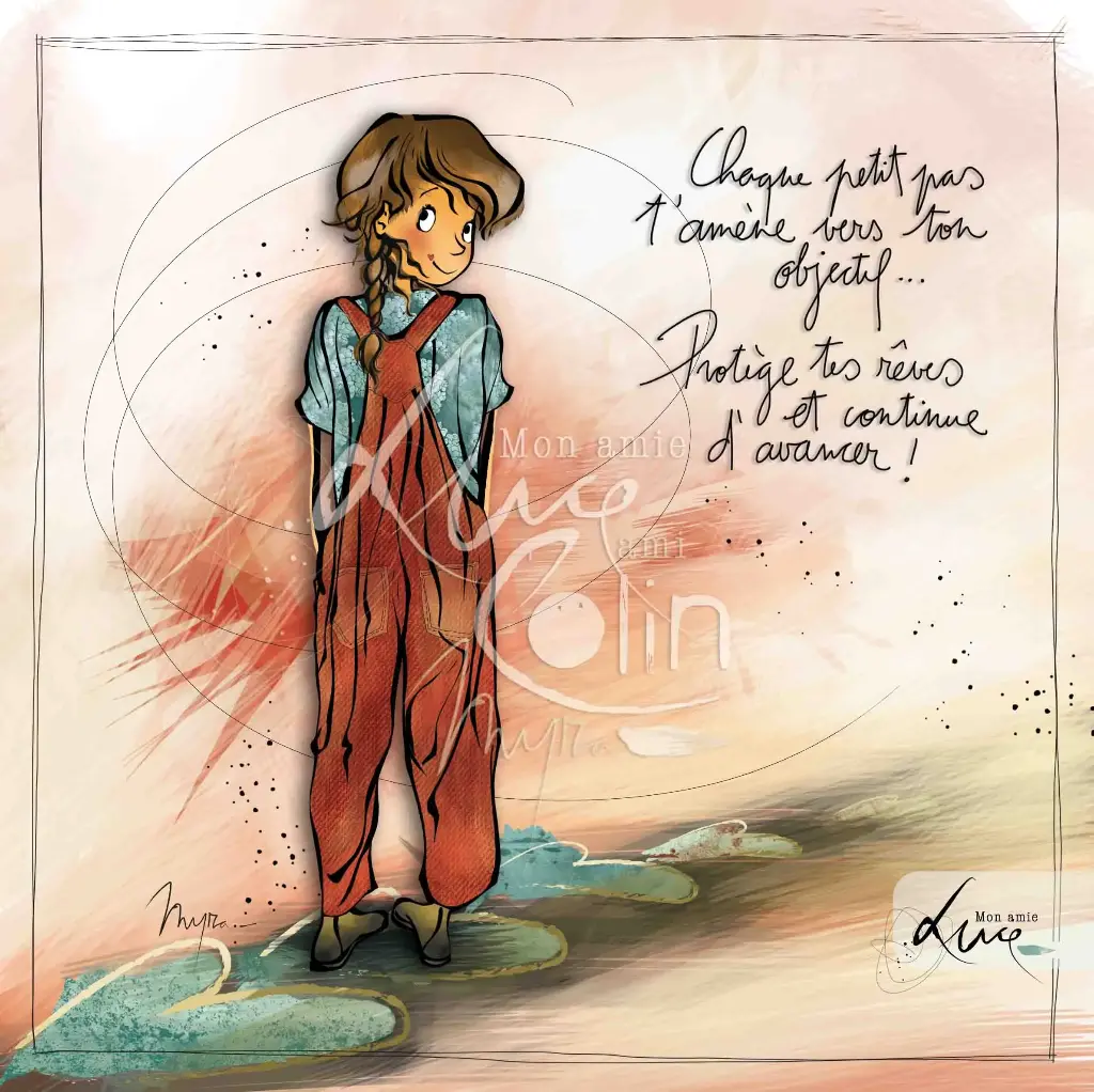 CS 974 - Carte Mon Amie Luce " Chaque petit pas"