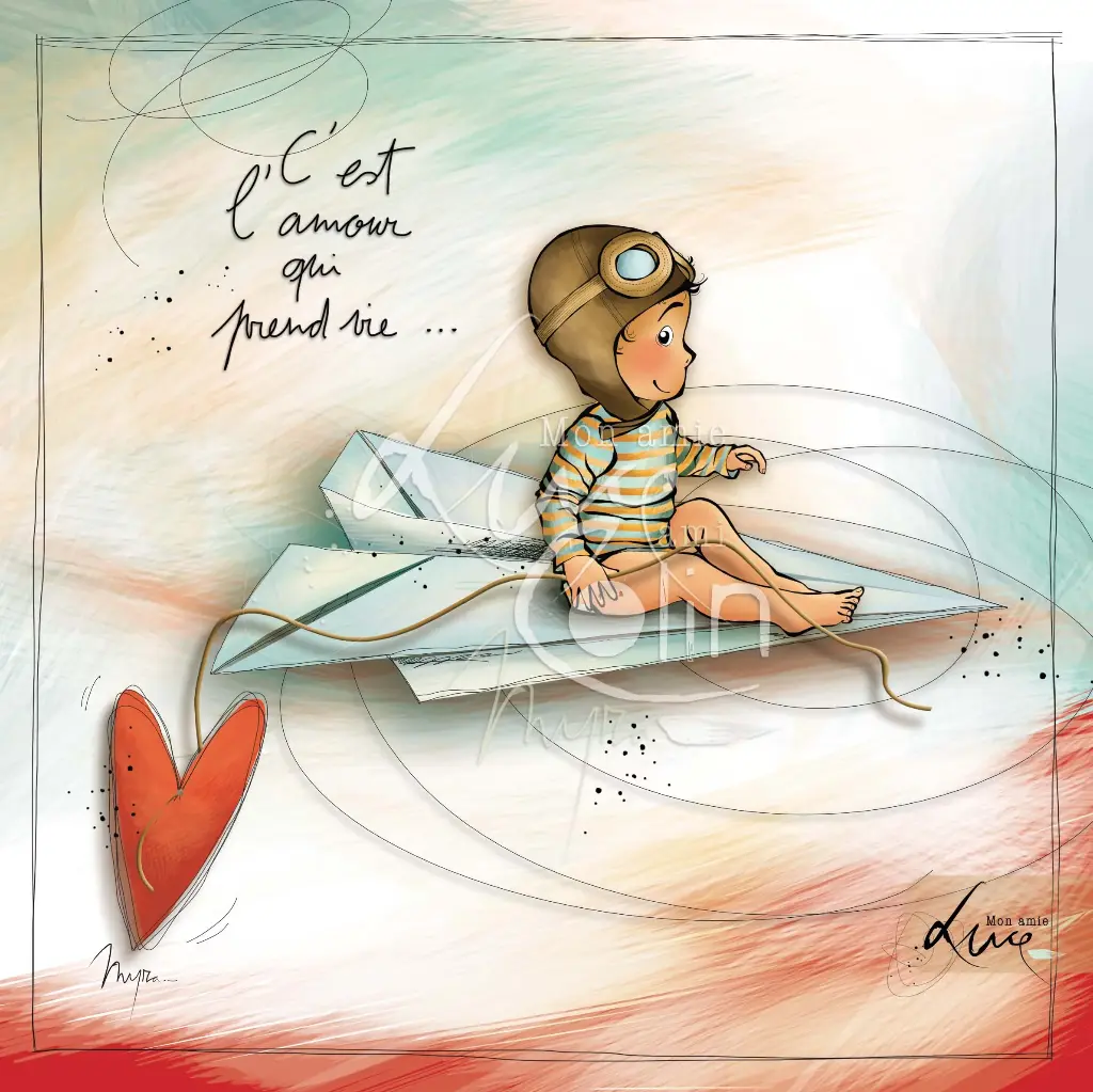 CS 975 - Carte Mon Amie Luce " L'amour prend vie"