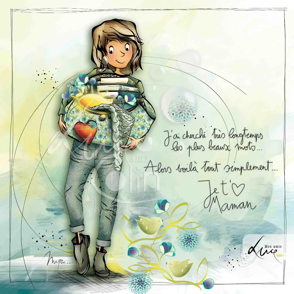 CS 982 - Carte Mon Amie Luce " Maman je t'aime"