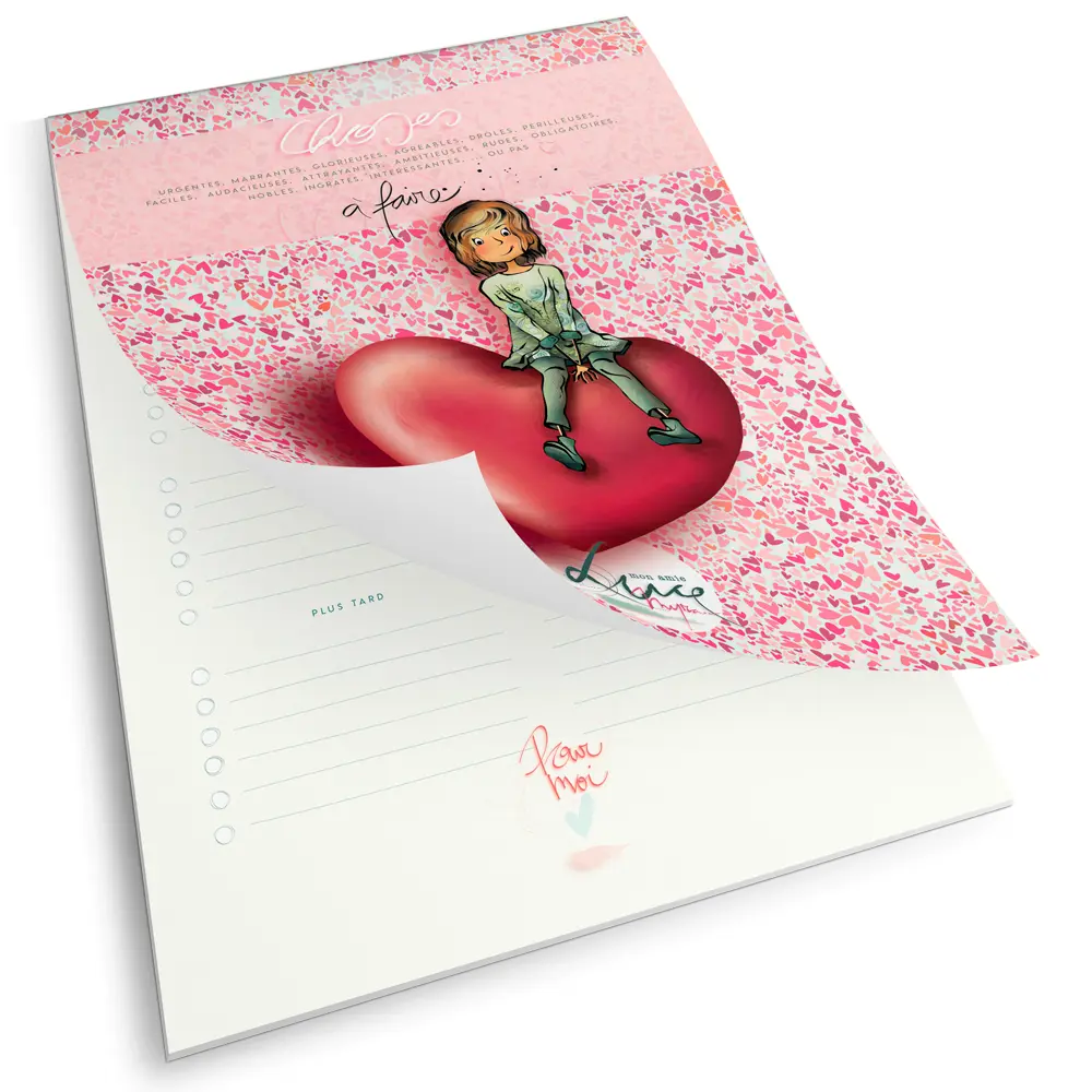 CAR 875 To do list Mon Amie Luce "Cœur" format A5 100 pages