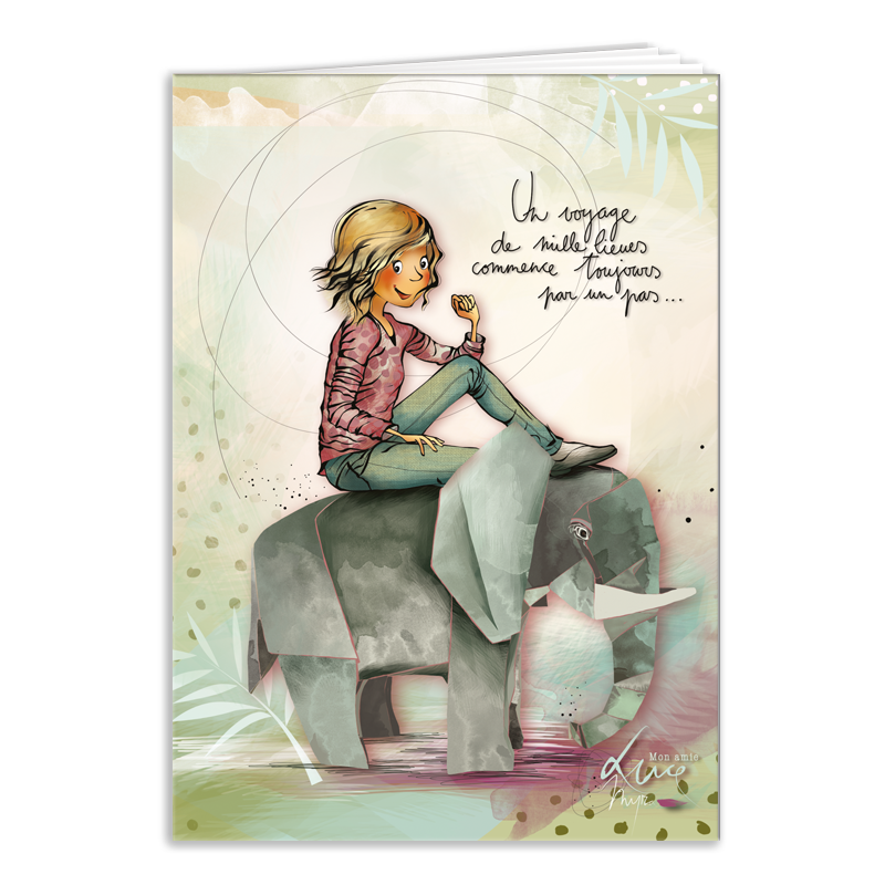 CAR 876 - Carnet A6 Mon Amie Luce "Un voyage de mille lieues"