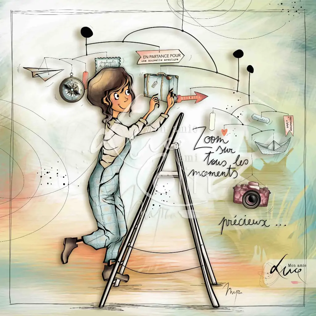 CS 946 - Carte Mon Amie Luce "Zoom sur les moments" Mon Amie Luce