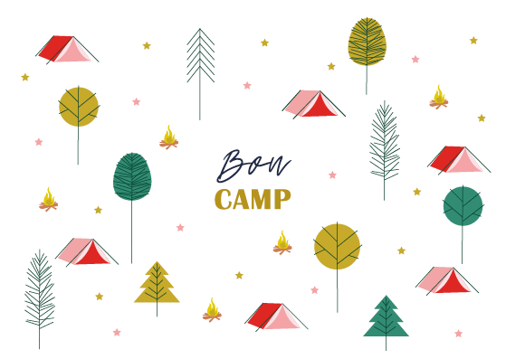 CS 1019 Carte Artlequin 10x15 "Bon camp blanc" CS 1019
