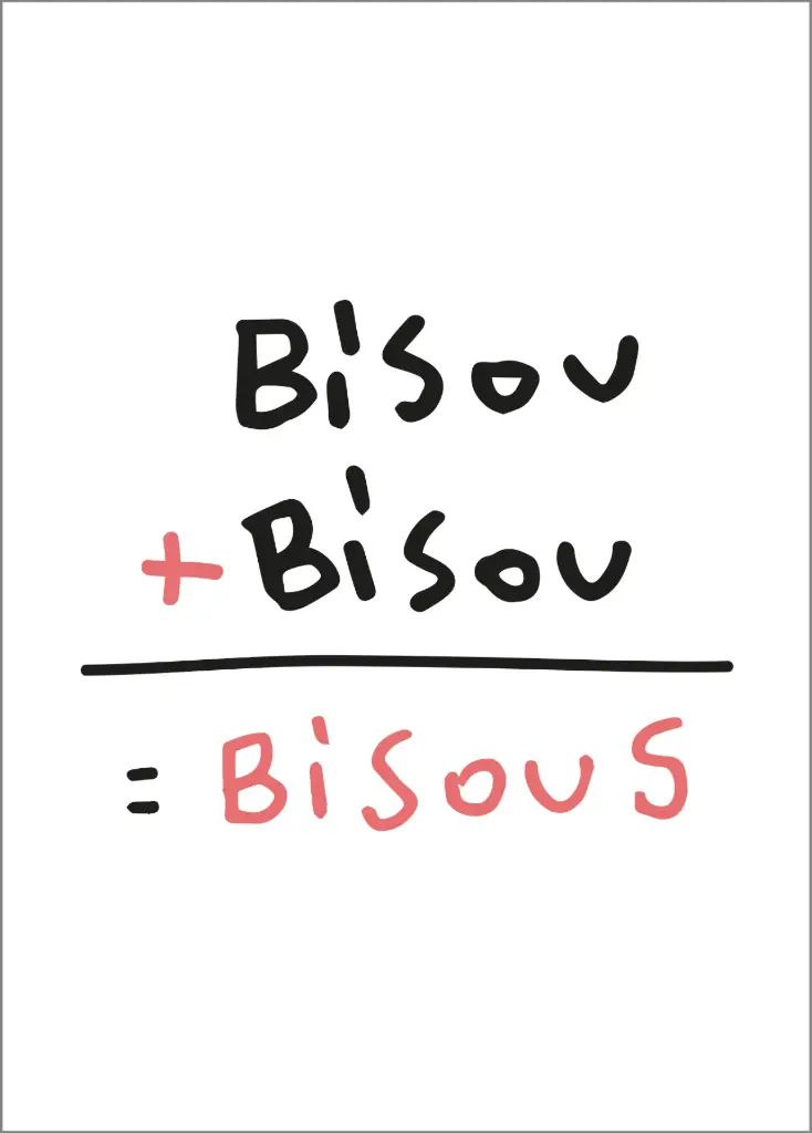 CS 1171 Emi Garoy carte simple Bisou+Bisou