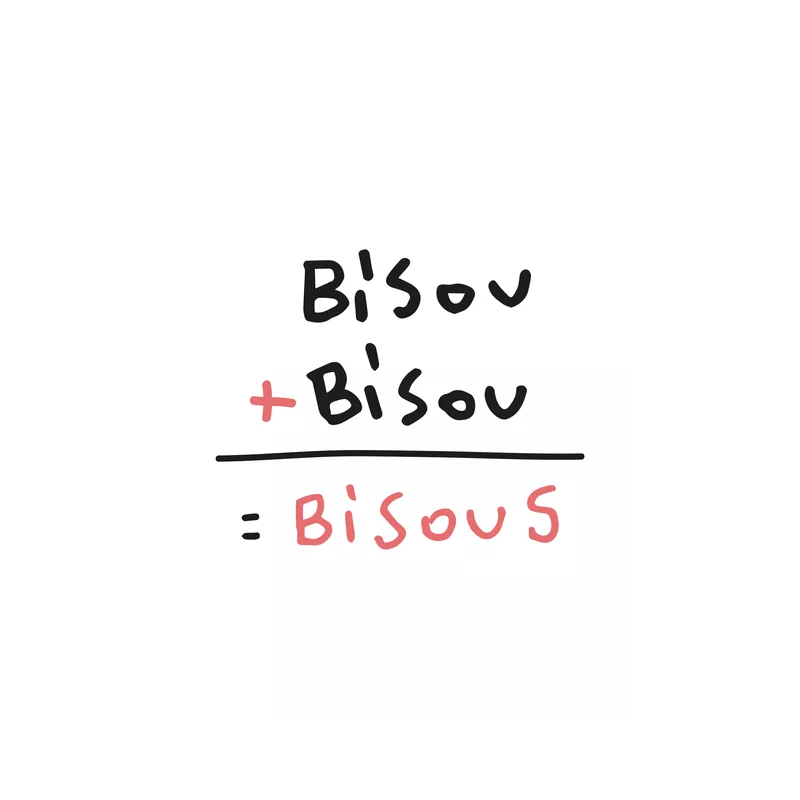 CS 1171 Emi Garoy carte simple Bisou+Bisou