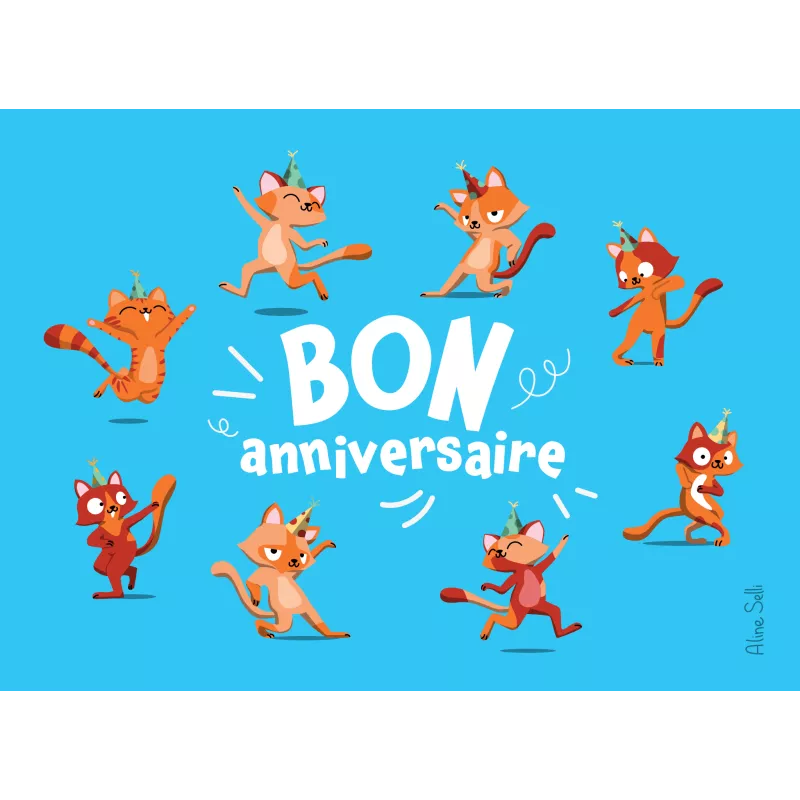 CS 1069 Aline Selli "Bon anniversaire" chat
