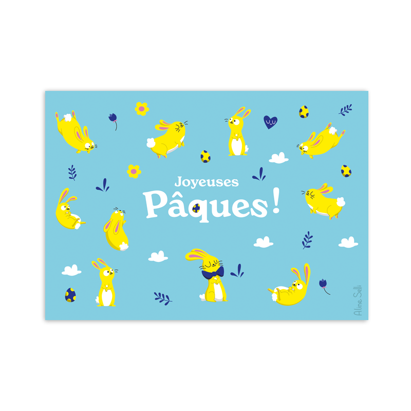 CS 1076 Aline Selli "Joyeuses Pâques" Lapin