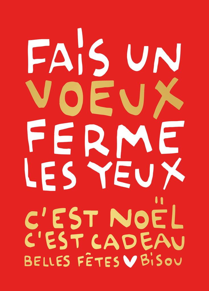 CS 1132 Emi Garroy Carte de Noël V "Fais un vœu"