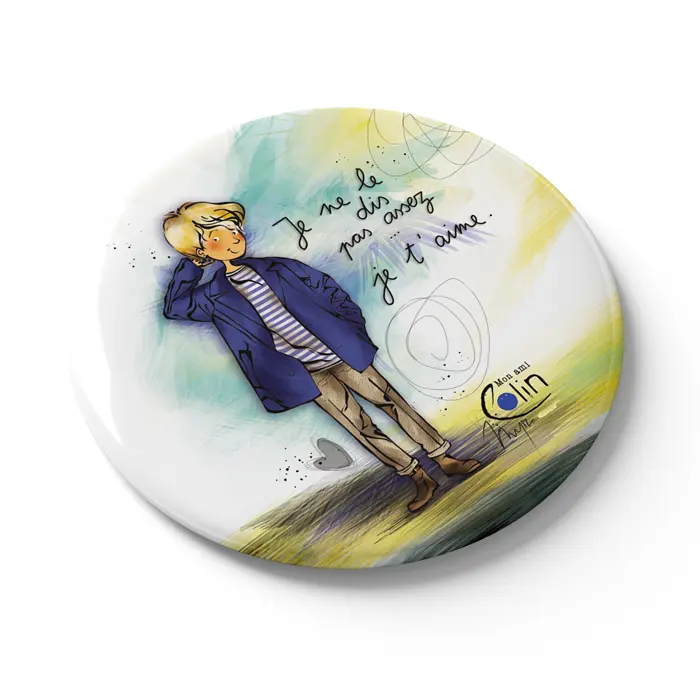 MGN 910- Magnet "Je t'aime"-Mon Ami Colin