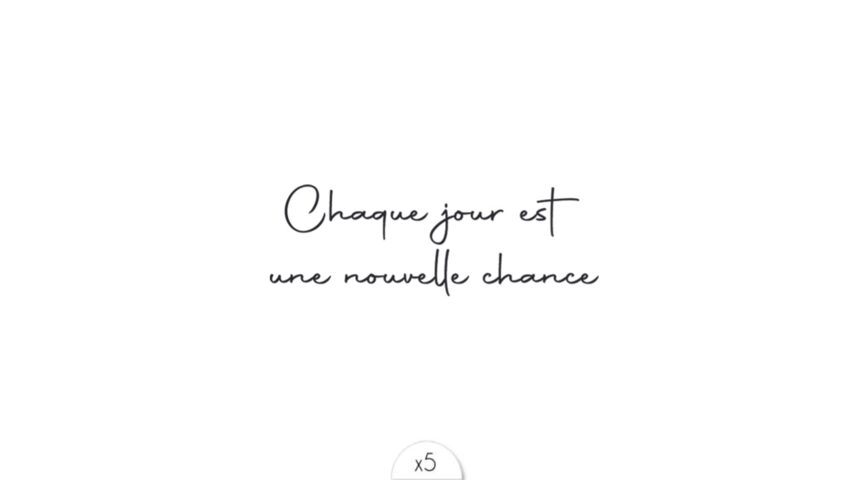 Tattoo Chaque jour est une nouvelle chance