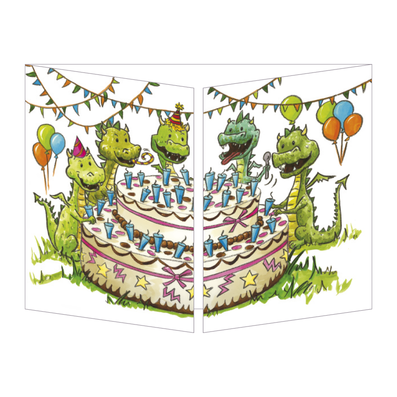 Carte Cache-Cache "Les dragons"