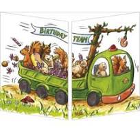 Carte Cache-Cache "The Birthday Team"