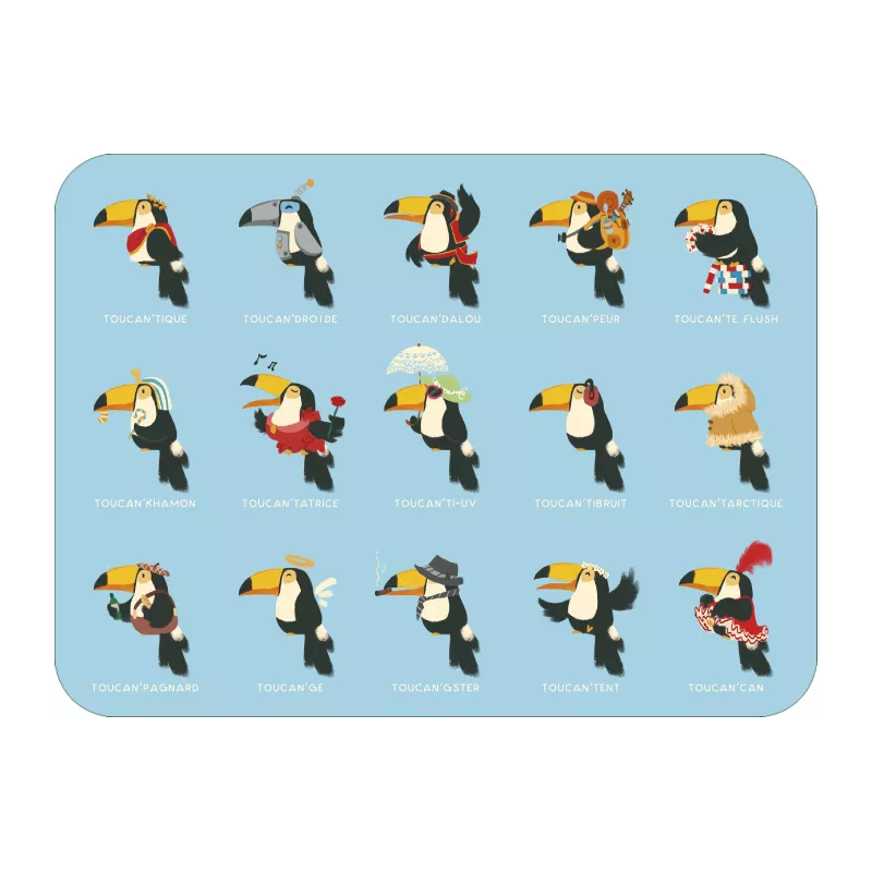 CA 254 Carte Les Pépites (10.7x14.5cm) Camille Chaussy "Les Toucans"