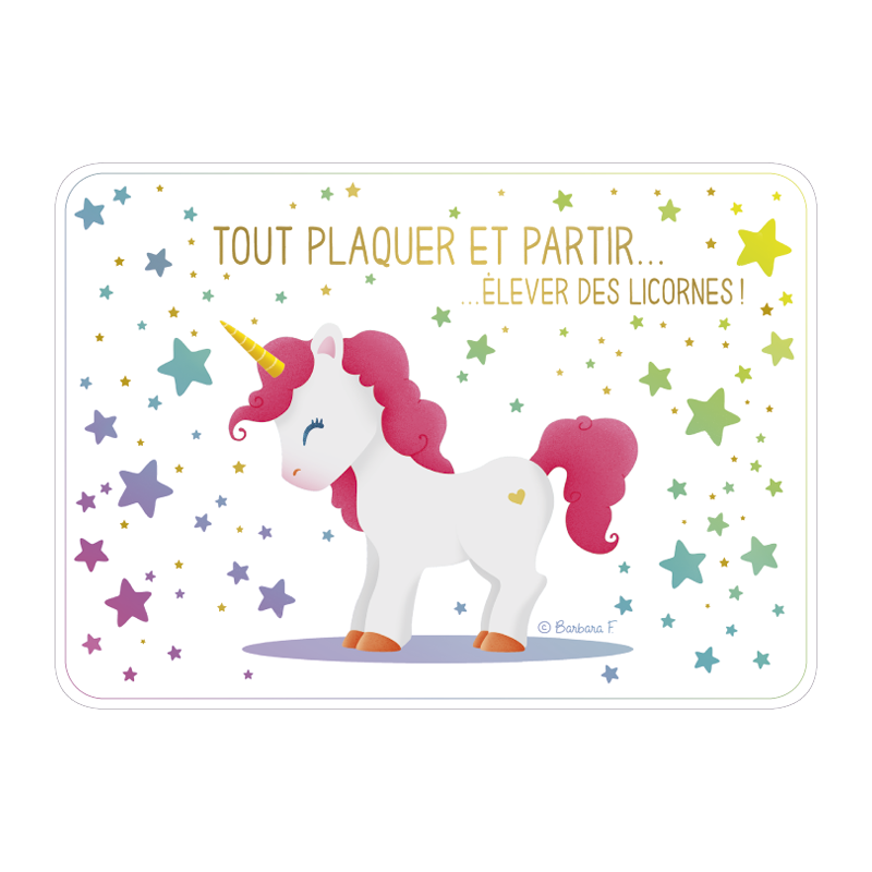 C 027 Carte Rendez-vous Formosa "Tout plaquer et partir... élever des licornes"