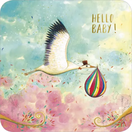 Carte bords arrondis 14x14 Jehanne Weyman "L'aventure commence"