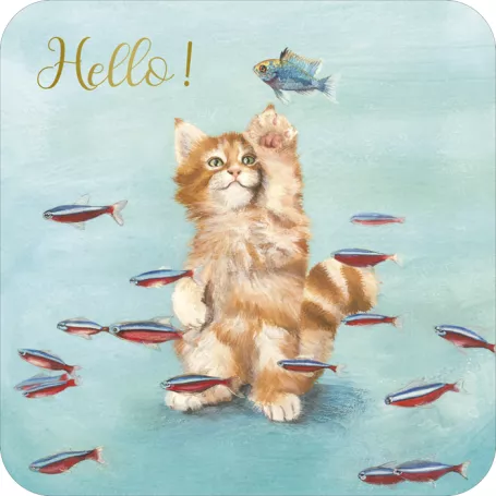 Carte carrée 14x14 A Muller "Chaton"