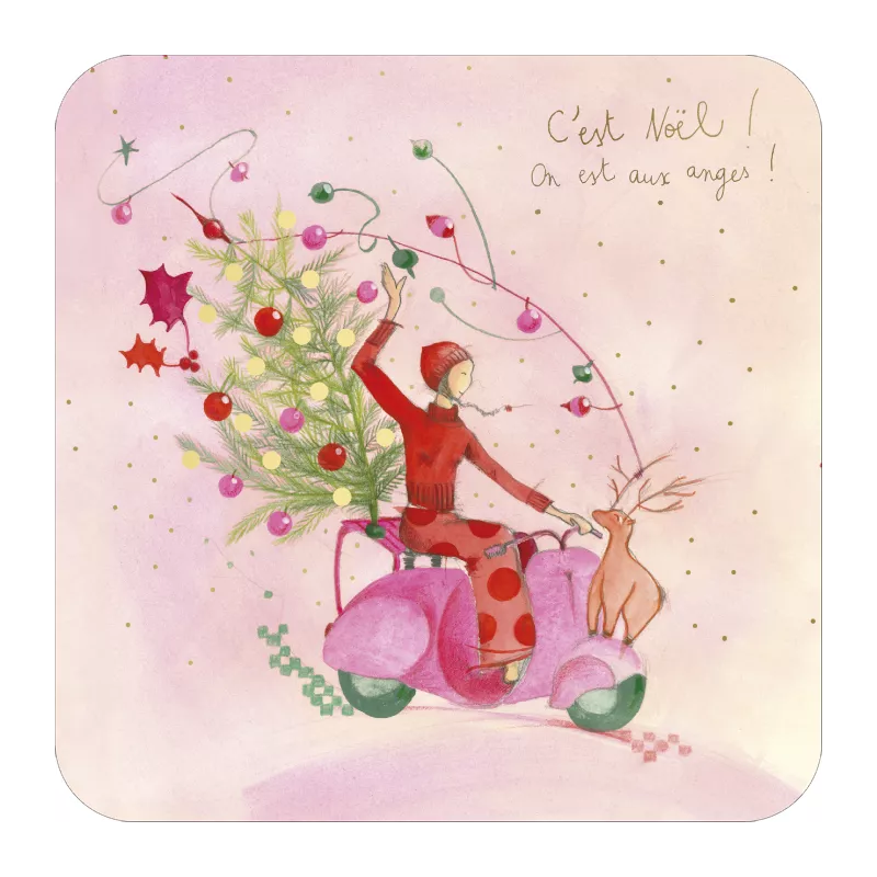 BA 605 Carte carrée 14x14 Anso  "On est aux anges"