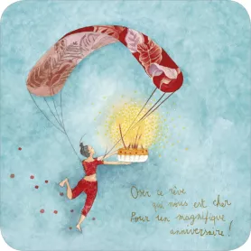 Carte carrée 14x14 Anso  "Oser ce rêve qui nous est cher…"