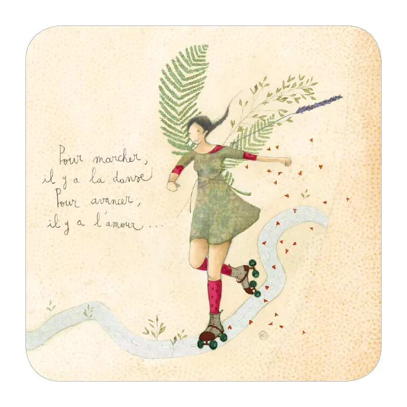 BA 316 Carte carrée 14x14 Anso "Marcher, Danser"