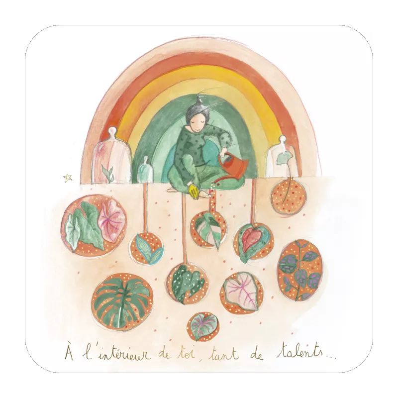 Carte carrée 14x14 Anso "Tant de talents"