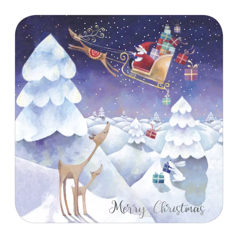  Carte carrée 14x14 A Blanz "Le père Noël"