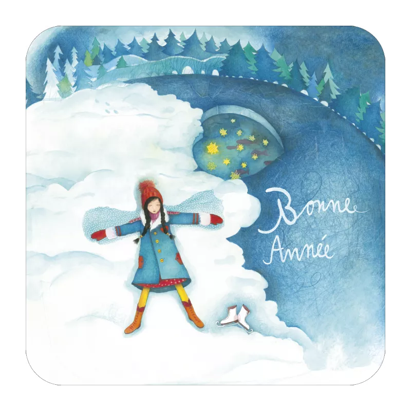 BA 626 Carte carrée 14x14 Mila " Bonne Année"