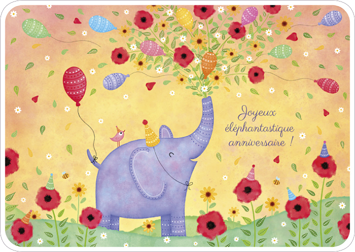 Carte Rendez-vous C. Verschoore "An elephanstic birthday"