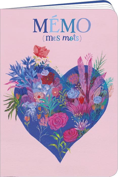 Cahier 10x15 Izou "Le cœur en fleurs"