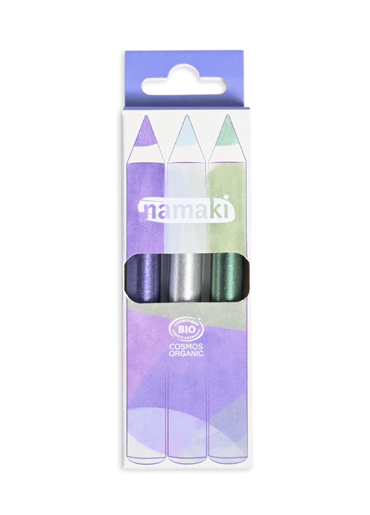 Kit 3 crayons de maquillage pailletés clair de lune "Nuit"