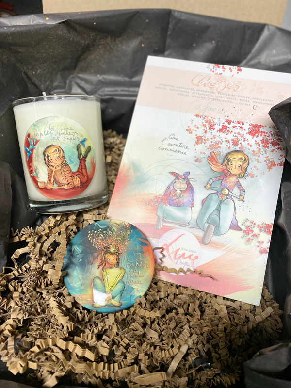 Pack Bougie Mon Amie Luce "Moi j'aime les petits bonheurs tout simples"